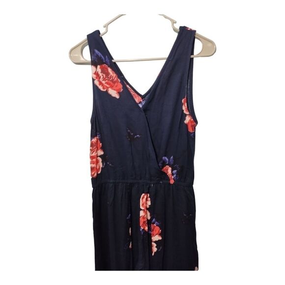 Maurices Floral Walkthrough Romper V Neck Dress Sz S - Picture 3 of 10